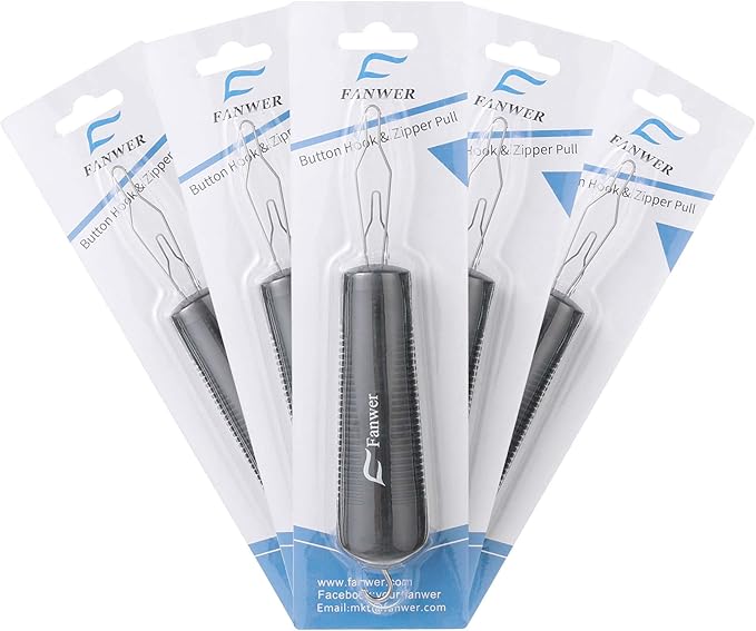 Button Hook, Button Helper Tool for Elderly, Wedding Dress Button Hook Tool, Button Assist Tool for Seniors, Arthritis, Stroke, Parkinson's or Other Disability