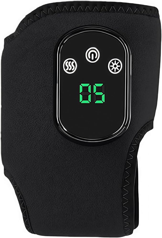 3 in 1 Foot Massager for Neuropathy, Ankle Massager for Pain Relief, Cordless Ankle Massage Machine with 5 Heat and 3 Vibration Modes for Achilles Tendinitis and Plantar Fasciitis (Black-1 pc)