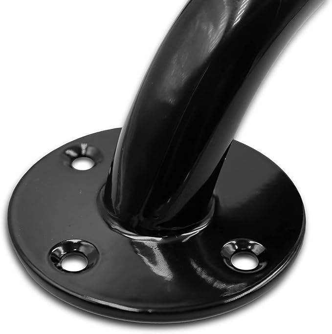 PEPE Mobility Grab Bars for Bathtubs and Showers 12 Inch (x2 Units) Shower Handle Toilet Handicap Elderly Senior Assist Bathroom Saft Handle Epoxy Steel, Black