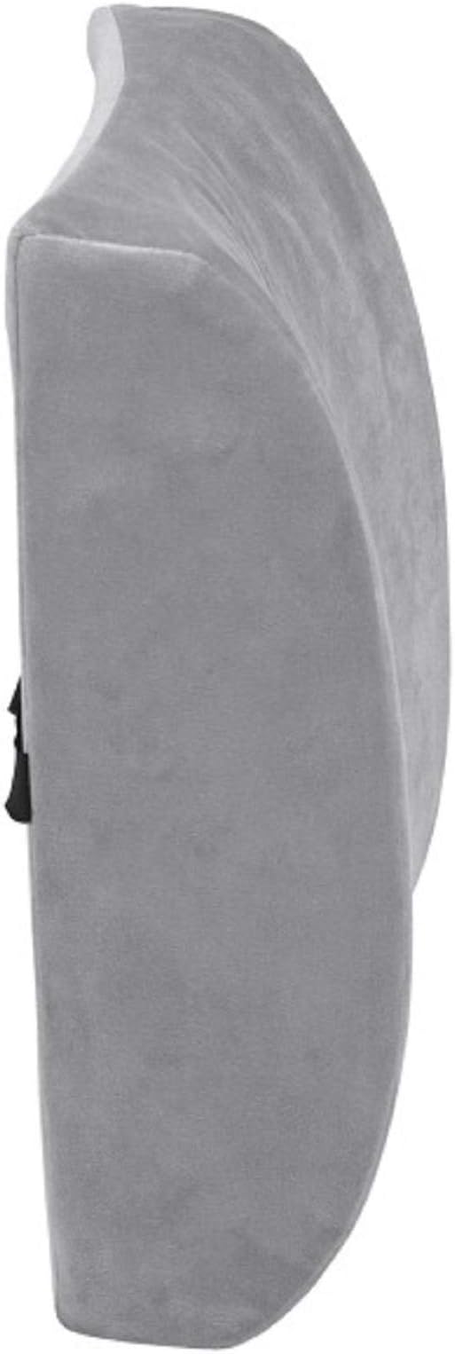 Drive Medical Comfort Touch Heated Lumbar Support Cushion, Gray