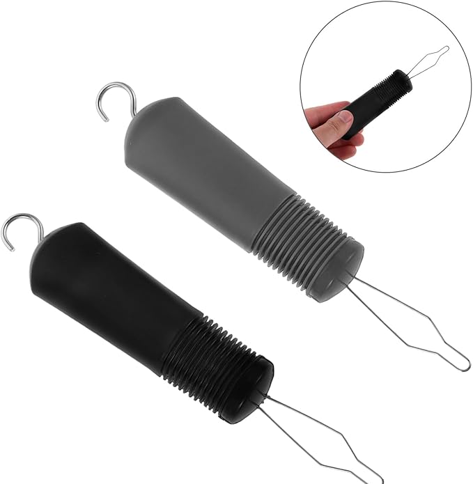 SHOWERORO 2pcs Button Hook and Zipper Pull Dressing Aid, One-Hand Button Assist Tool with Grip Handle for Seniors, Elderly, Arthritis, and Disabled Dressing Support