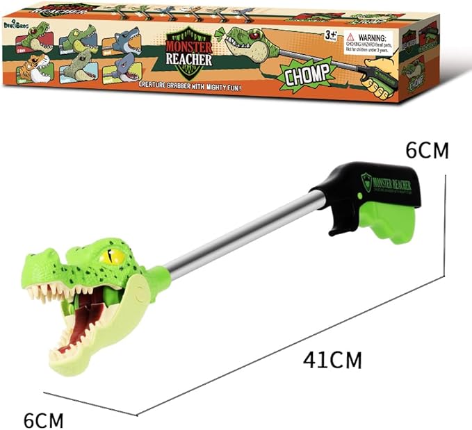 DINOBROS Alligator Pincher Toys for Age 3 Animal Grabber Toy Claw Crocodile Snapper Chomper Robot Hand Monster Reacher