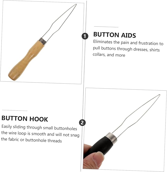 COLLBATH 3Pcs Assist Device Tool Quick Button for Shirts Coats Zippers for Seniors and Individuals with Dexterity