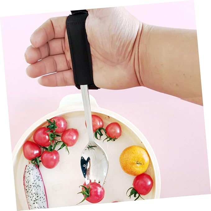 FOMIYES Adaptive Spork for Seniors Portable Anti-Slip Eating Utensil for Elderly Disabled Lightweight Design for Easy Grasp for Hand Reduced Grip Strength