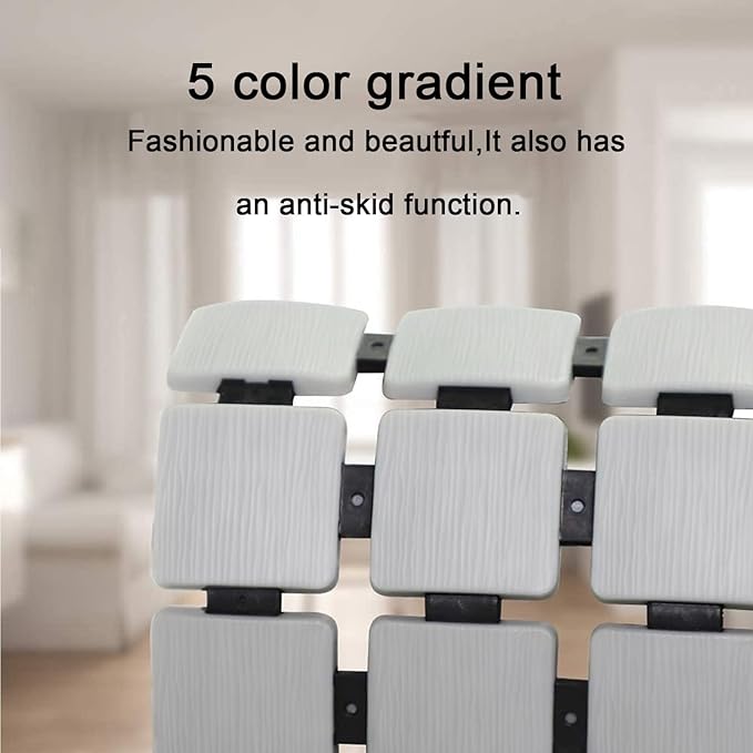 BEMISO Shower Mat Non Slip Bathtub Mat with Suction Cups and Drain Holes Bath mat for tub 33.4 x 15.7 Inch Large Size