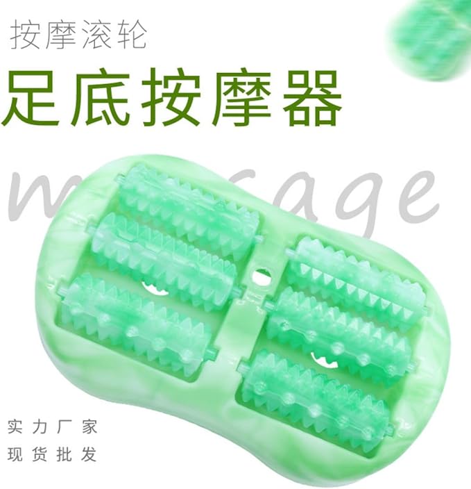 足部按摩器三排滚轮多触点防滑塑料足摩老年人足底按摩器 Home,Office Body Electric Massagers
