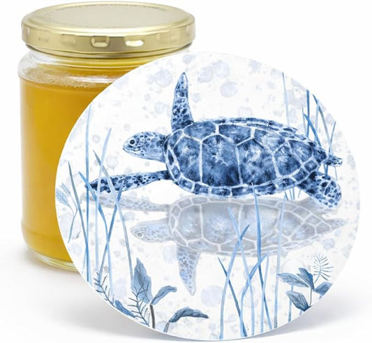 Andreas Silicone Jar Opener, Sea Turtle – 6.25" Non-Slip Lid Gripper & Garlic Peeler, Food and Dishwasher Safe, Multi-Use, Durable Silicone & Fabric, Made in the USA, JO-GGST