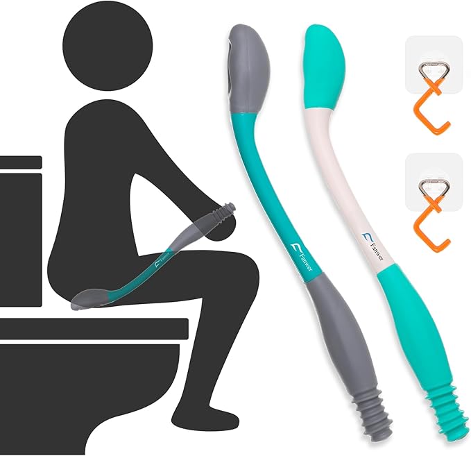 Toilet Aids for Wiping – 15.7 Long Reach Comfort Butt Wiper Tools Self-Help Toilet Butt Wipe Tool, Elderly from Back Surgery