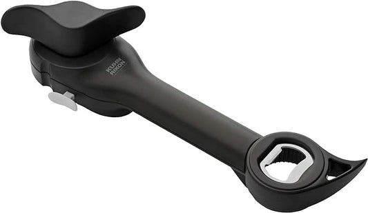 Kuhn Rikon Auto Safety Master Opener for Cans, Bottles and Jars, 9 x 2.75 inches, Black