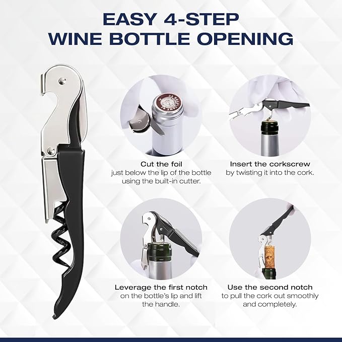 Jar Opener for Weak Hands with 5-in-1 Bottle Opener, Corkscrew Wine Opener, Firm Jar Gripper Pad and 2 Non Slip Rubber Grip Mats, Multifunction Kitchen Tool Set for Seniors, Easy Lid Removal-Red