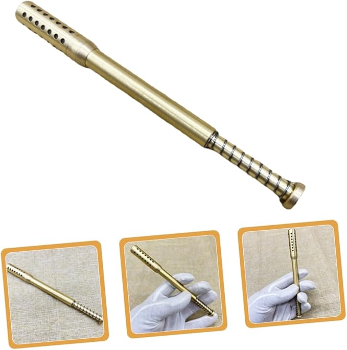 FOMIYES Handheld Moxibustion Tool for Home Use Lightweight Brass Stick Holder for Body Face and Eye Portable Heating Device for Seniors and Wellness Enthusiasts