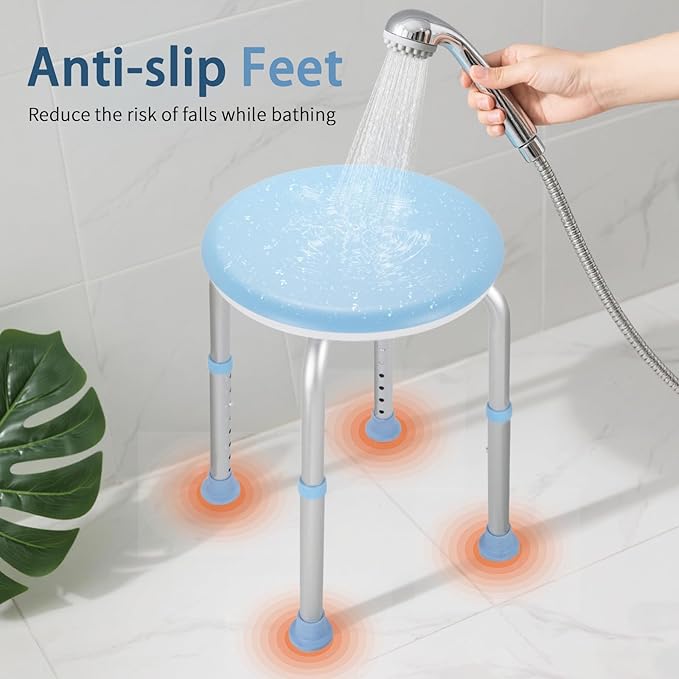 FSA/HSA Adjustable Swivel Bath Seat Shower Chair for Inside Shower, Shower Seat for Inside Tub Bathroom Bench Bath Chair for Elderly and Disabled,Eligible 350 lbs Adjustable Shower Stool