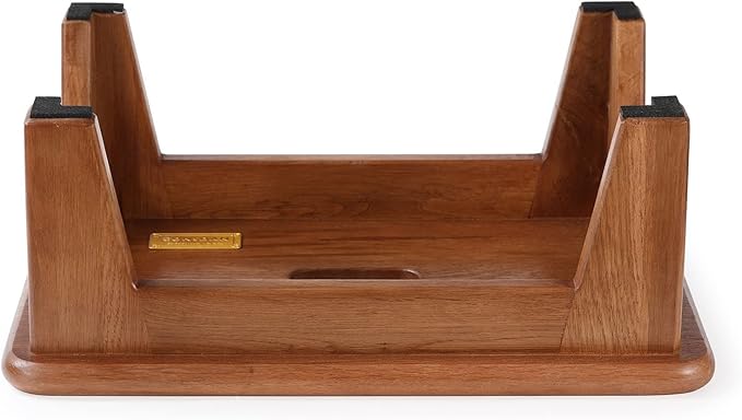 CONSDAN Step Stool for Bed - USA Grown Oak, Wooden Stool for Adults and Seniors, 6.5" High, Non-Slip Mat, No Assembly Needed, Solid Wood, Chocolate Color