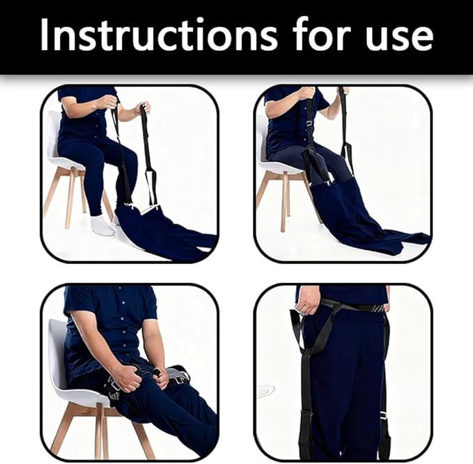 2 PCS Assistive Devices for Disabled, Clip and Pull Dressing Aid Adjustable Wearing Assist Tool for Elderly Handicap People Pregnant Injuries Post-Surgery Recovery (Black)