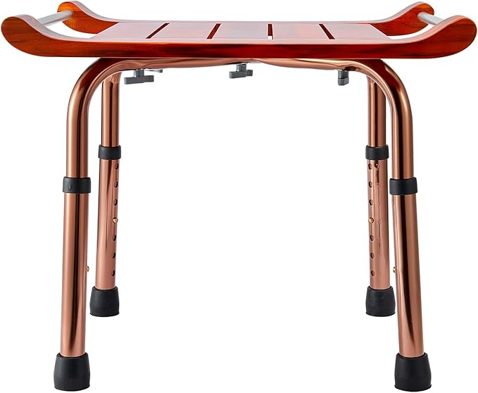 Teak Shower Bench Stool Chair Seat for Inside Shower Bath Sauna, for Elderly and Disabled