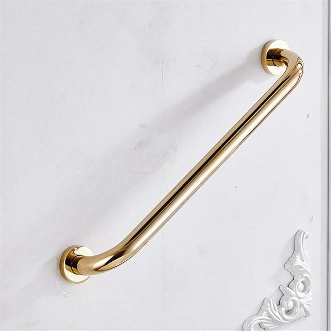 WINCASE Gold Grab Bars for Bathroom, Shower Handle 16 Inch, Bathtub Anti Slip Handrail Safety Polished Brass Wall Mounted with Concealed Screws