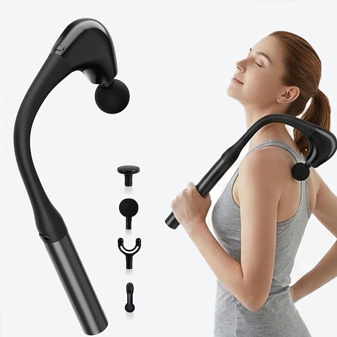 2-in-1 Muscle Massage Gun Detachable Elbow, Deep Tissue Body Massager for Athletes for Pain Relief，Handheld Massage Hammer with 4 Massage Heads for Body Builder