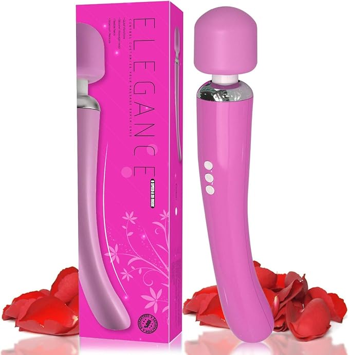 Therapeutic Cordless Massager - Powerful Massage Tool Handheld 8 Speeds 20 Patterns - Rechargeable Hand Massagers for Sore Muscles - Hand Held Massage Tool for Neck & Back