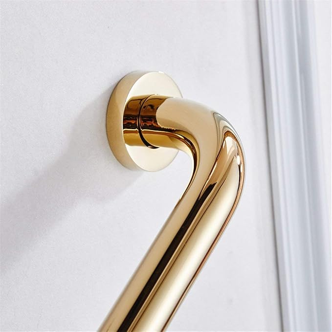 WINCASE Gold Grab Bars for Shower, Bath Tub Shower Handle, Toilet Handrail 12 inch Solid Brass for Safety with Concealed Screw