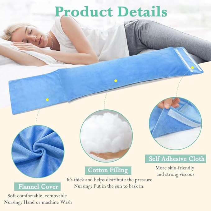 Lumbar Support Pillow for Sleeping Lower Back Sciatic Nerve Pain Relief Lumbar Roll for Office Chairs & Bed Body Pain Relief Side Sleeping Lumbar Cushion for Sciatica, Herniated Disc, Scoliosis