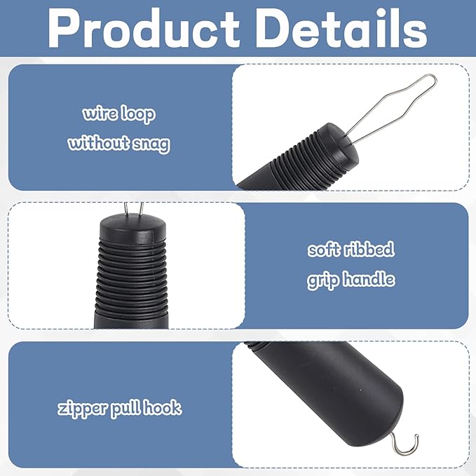 2 Pack Button Hook for Seniors, Premium Stainless Steel Button Helper, Durable Assistive Tool for Elderly Daily Dressing