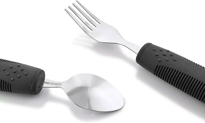 Celley Adaptive Utensils for Elderly and Handicapped, Non-Weighted, 4 Pcs Set