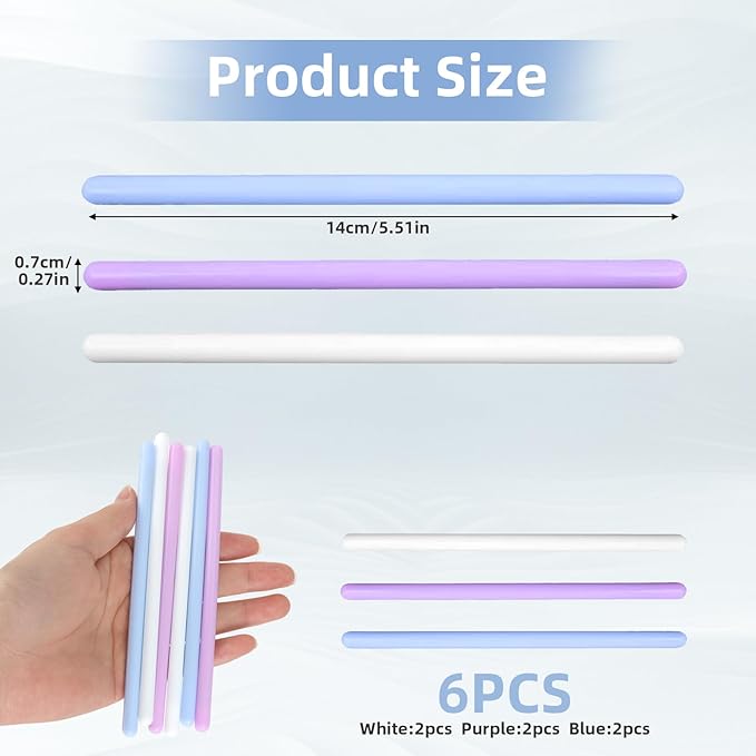 6 Pcs Silicone Mahjong Tile Grabbers Sticks, 14cm Mahjong Accessories Easy to Reach and Pick Up, Tile Grabbing Tools for Seniors Beginners, Family Game Night Home, Parties, Entertainment