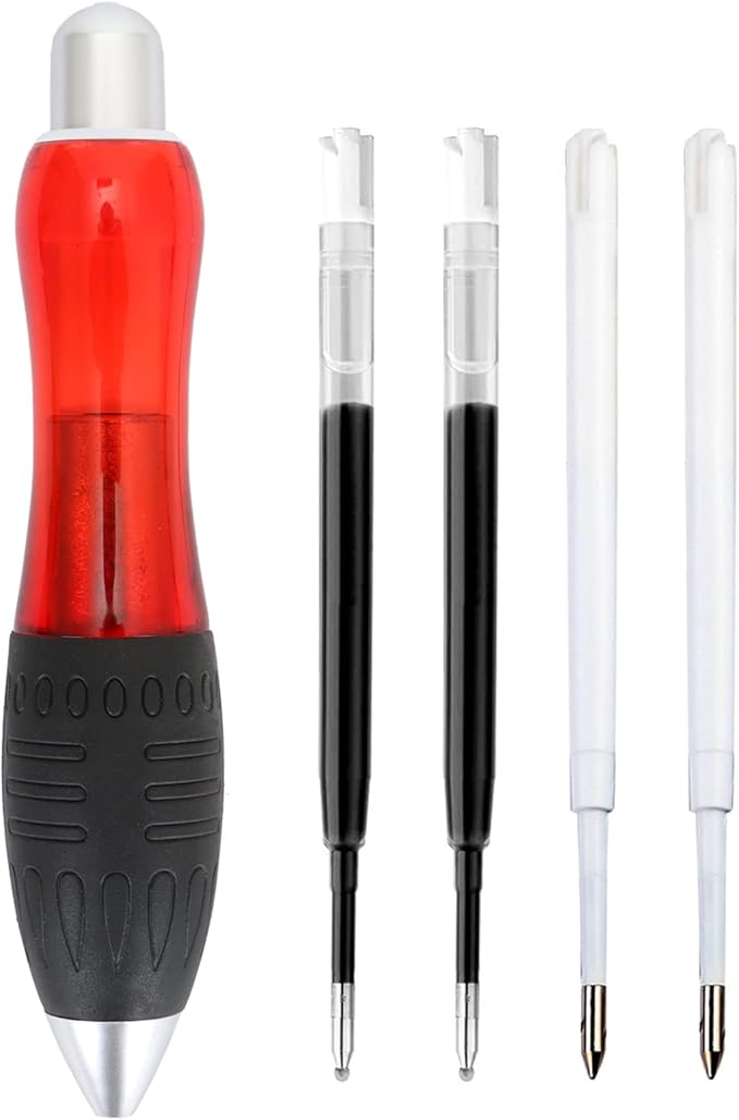 Big Weighted Fat Pens for Parkinsons Patients, Essential Tremors, Arthritis Hand and Low Grip Strength - Heavy Weighted Pen to Help Parkinson's, Carpal Tunnel, Elderly(1 Pack with 4 Extra Ink Refill)