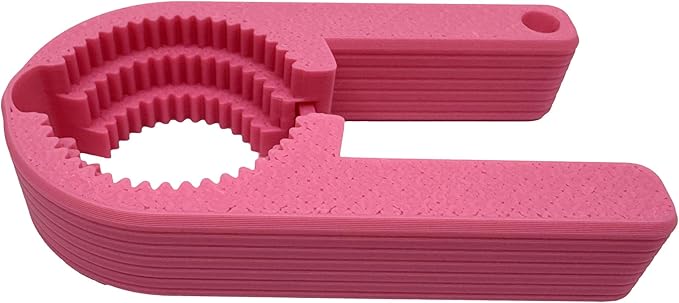 Intulon V7 Water Bottle Opener for Seniors Ergonomic Design Weak Hands Arthritis Friendly Twist Cap Remover Kitchen Gadget Handy Lightweight Utensil (Pink)