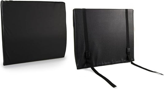 McKesson Foam Back Support Cushion for Wheelchairs, Black, 20 in 18 in (W x D), 1 Count