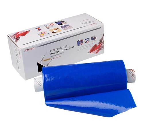 Dycem Non-Slip Material Roll for Daily Living - Blue 8" x 5.5 Yards, Gripping Silicone Mat, Cut to Shape, Easy to Use, Versatile for Kitchen, Crafting, and More