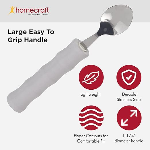 Sammons Preston 28606 Homecraft Lightweight Foam-Handled Grip Spoon