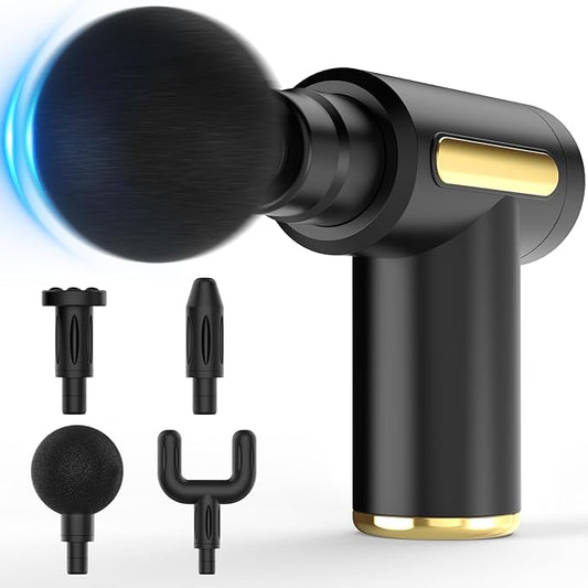 Brantefa Massage Gun, Small Travel Tool, Massage Gun Deep Tissue,Percussion Handheld Portable Muscle Massager Tool for Full Body Pain Relief, Ideal Gifts for Men, Women(Black)