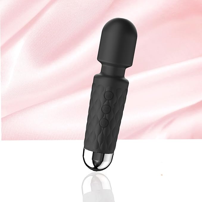 Handheld Portable Black Massager - Massager to Relieve Back Neck Shoulder Whole Body Muscle Pain Relief Pressure and Tension Relief & Sports Recovery 20-Modes & 8-speeds Multi-Settings Available,