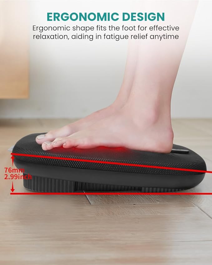 Nekteck Shiatsu Foot Massager with Heat, FSA Eligible Electric Kneading & Scraping Feet Massage Machine for Plantar Fasciitis Pain Relief, Home and Office Relax, HSA Eligible