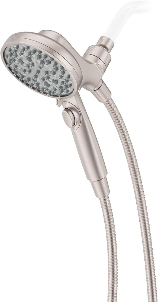 Pfister HydroFuse Handheld Shower Head with Magnetic Docking, 6-Function High Pressure Showerhead, 2.5 GPM Flow Rate, Spot Defense Brushed Nickel Finish 016HFM01GS