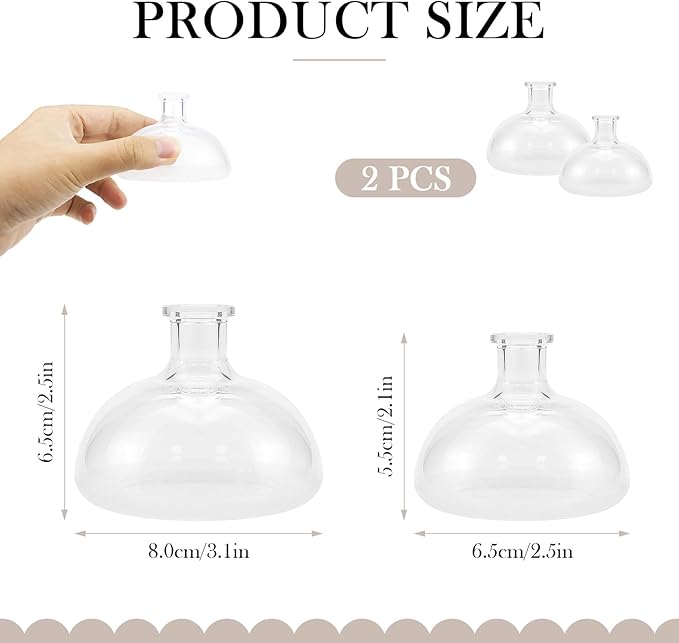 DOERDO Chest Percussion Cup 2Pcs Mucus Removal Device Professional Palm Sputum Remover, 2.5Inch, 3Inch