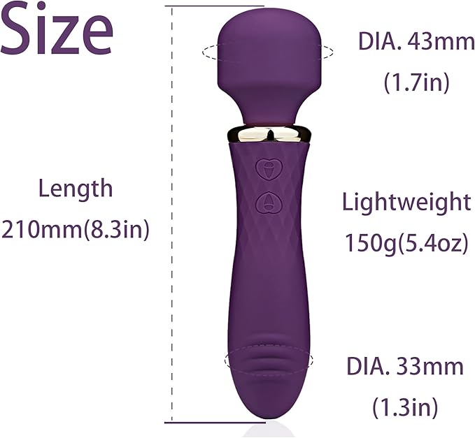 Handheld Back Massager, Electric Full Body Massager, (Purple)