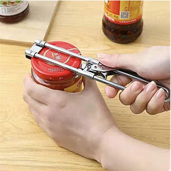 Jar Opener for Weak Hands, Adjustable Stainless Steel Can Opener, Jar Gripper Tight Lid Opener, Kitchen Gadgets, Easy Jar Opener for the Elderly and Children (1Pcs)