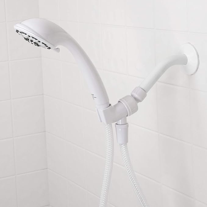 Aqua Vista 3-in. White Handheld Shower Head with 3 Spray Settings 8333510, Variable Spray Shower Head Works as Spa Shower Head and Massage Shower Head, Showerhead House Essentials for New Home