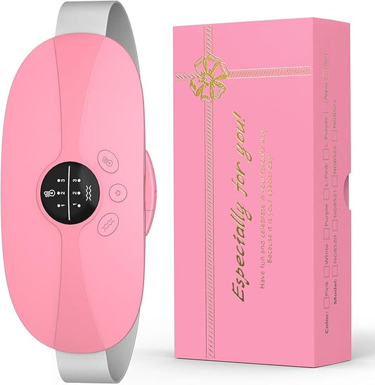 Portable Heating Pad, 5s Fast Heating, 3 Heat Levels and 3 Massage Modes, Heating Pad for Period Cramps for Women and Girls(Pink)