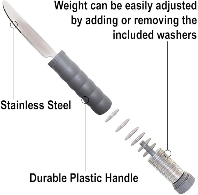 Rehabilitation Advantage Adjustable Weighted Knife with Washer Center