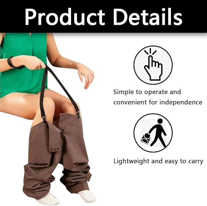 2 PCS Assistive Devices for Disabled, Clip and Pull Dressing Aid Adjustable Wearing Assist Tool for Elderly Handicap People Pregnant Injuries Post-Surgery Recovery (Black)