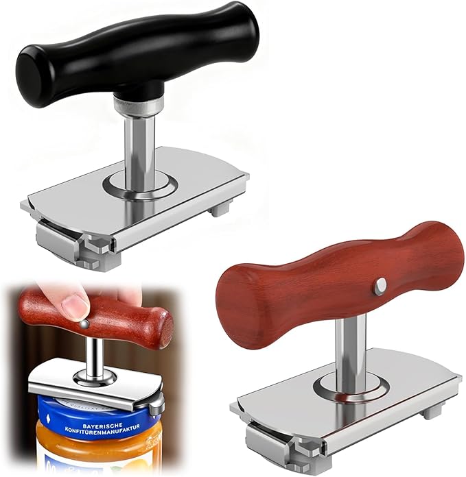 2 Pack Jar Opener -Cap Crack Jar Opener for Seniors and Weak Hands,Multifunctional Adjustable Jar Opener,Heavy Duty Stainless Steel,Easy Twist to Open Stubborn Jar and Bottle Lids