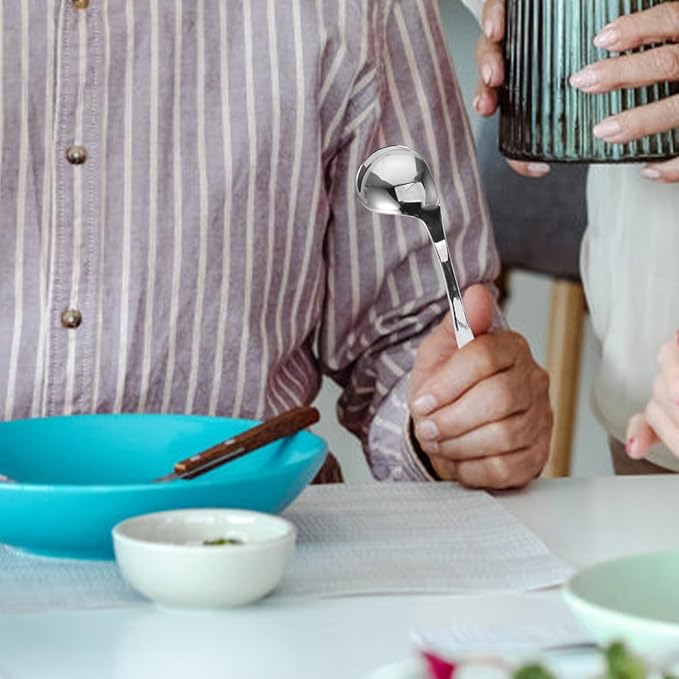 Zerodeko Adaptive Utensil for Elderly Ergonomic Right Handed Spoon for Mobility Deep Head Design for Handling for Disabled Patients and Seniors Promotes Independence