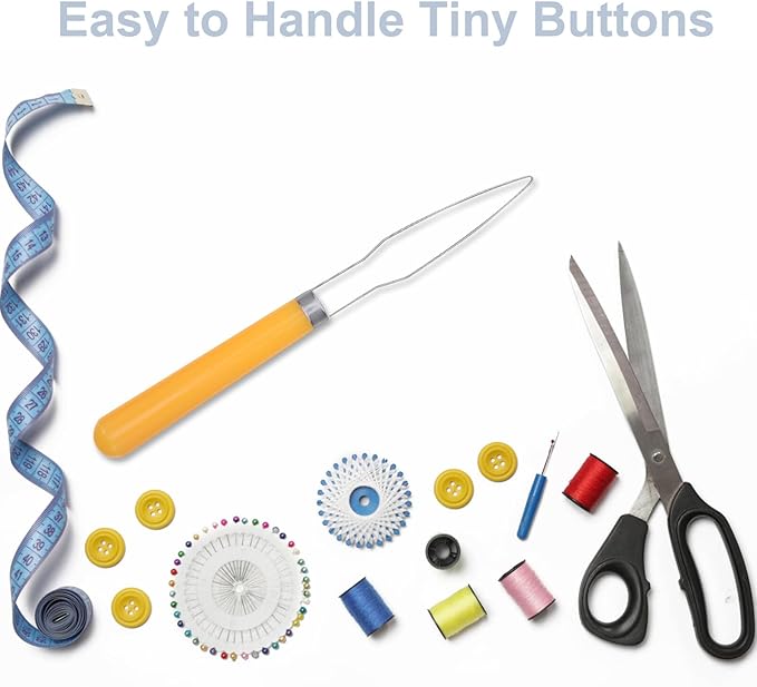 6pcs Button Assist Hook and Snap Setter Tool Set, Quick Clothing Fastener Aid for One-Handed Dressing, Small Buttoning Helper for Seniors, Arthritis, and Daily Use