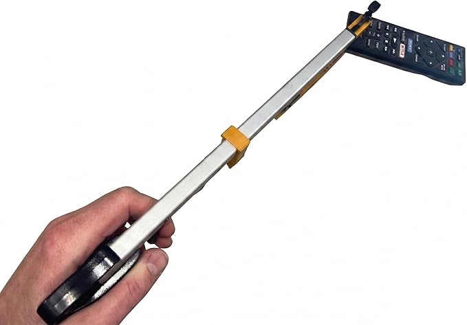 Rehabilitation Advantage Compact Reacher Grabber Tool, 15" Reach Extension with Rubberized Jaws and 3" Wide Grip, Lightweight Aluminum Pick Up Tool, Handle for Travel, Home, and Hard-to-Reach Items