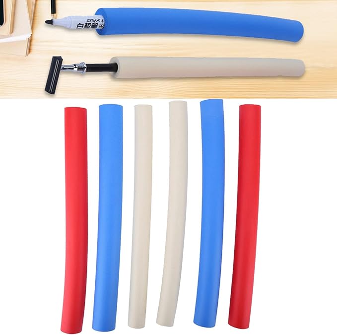 Foam Handle Cover, Pack of 6 Non Slip Foam Handle Sleeve Cover Utensils Pen Foam Grip Tubing Handle Sleeve for Elderly Disabled Handicapped Assist Tool