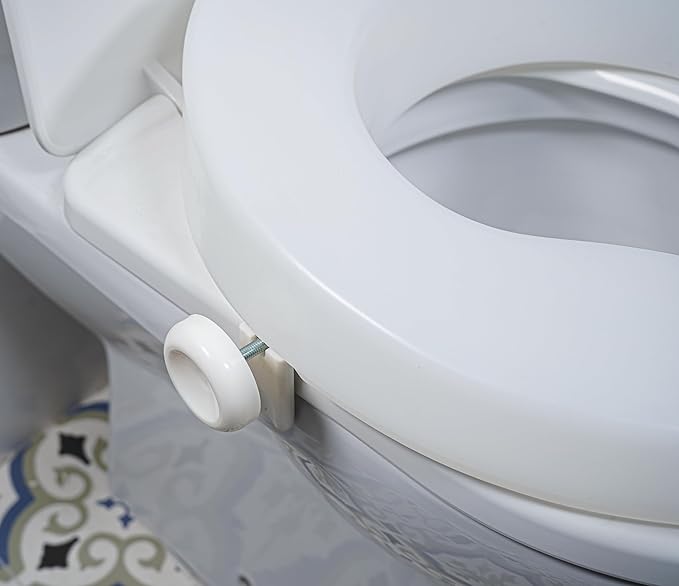 Aidapt 50mm (2") Elevation Raised Comfortable Toilet Seat Easy Fit White