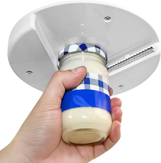 Under Cabinet Jar Opener for Seniors with Arthritis, Heavy Duty Lid Opener for Weak Hands, Effortless Bottle & Can Opener, Space Saving Design, Kitchen Gadget